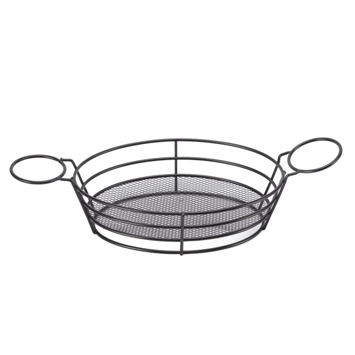 Cos servire mesh oval inox 304 usor 30x20cm