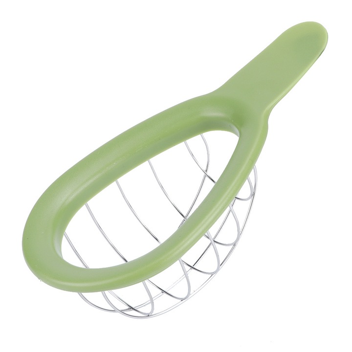 Rozsdamentes kézi avokádó szeletelő, ergonomikus fogantyúk, kompakt méret