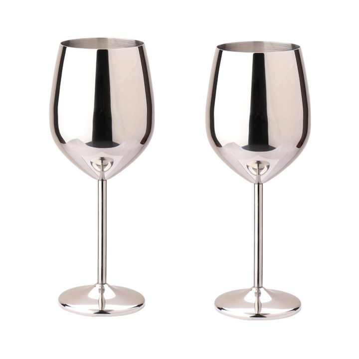 Enforose rozsdamentes acél borospohár, ellenálló kivitel, hőszigetelés, fényes felület