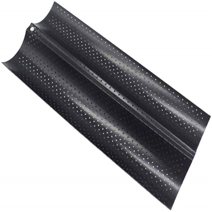 Sütőforma bagettekhez, 2 rekeszes, rozsdamentes acél, tapadásmentes, 40x15cm