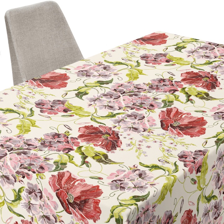 Terítő, invitta, U3 Minos 411189-104, 120x160 cm, foltálló, virágmintás