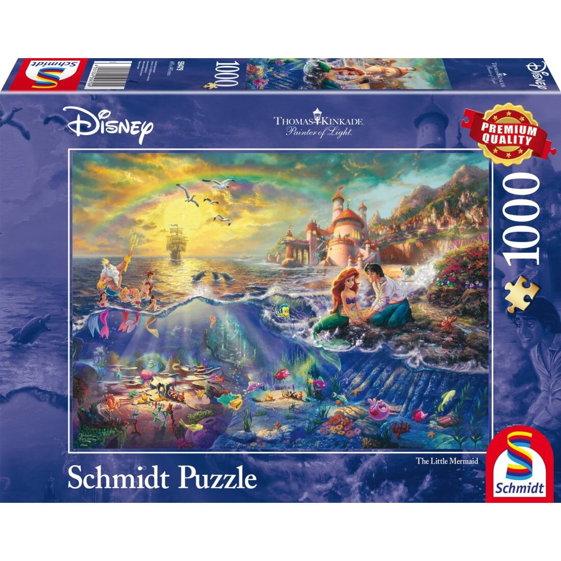 Puzzle Schmidt 1000 piese Disney Thomas Kinkade: Disney Mica Sirena