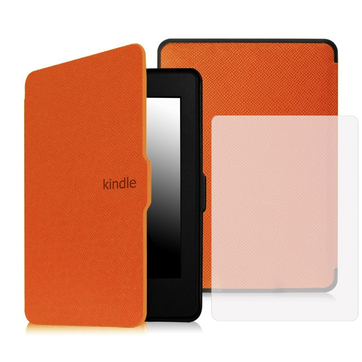Комплект калъф Smart за Kindle Paperwhite, Протектор, Оранжев