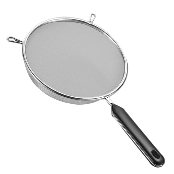 Finom hálós szűrő, hosszú, extra finom hálóval, ezüst/fekete, szett