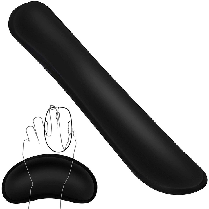 Ergonomikus csuklótámasz készlet, 2 darab, memóriahab, csúszásgátló, irodai használatra