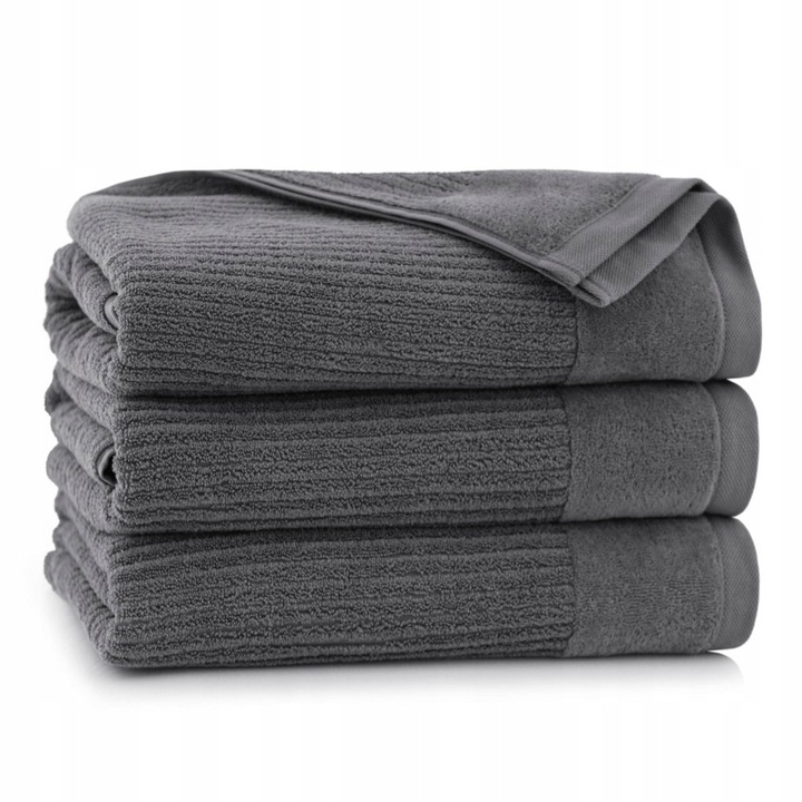 Prosop de Baie 70 x 140 cm Gri Inchis, Softimi, 450g/m², bumbac egiptean, Gros, Bumbac, Hotel, Mare, Absorbant, Calitate Premium, certificat OEKO-TEX