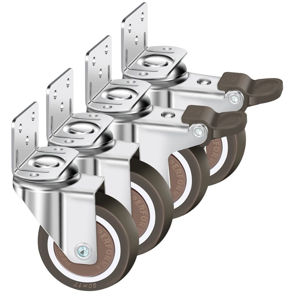Set roti pivotante pentru mobilier, 360 grade rotire, absorbtie socuri ...