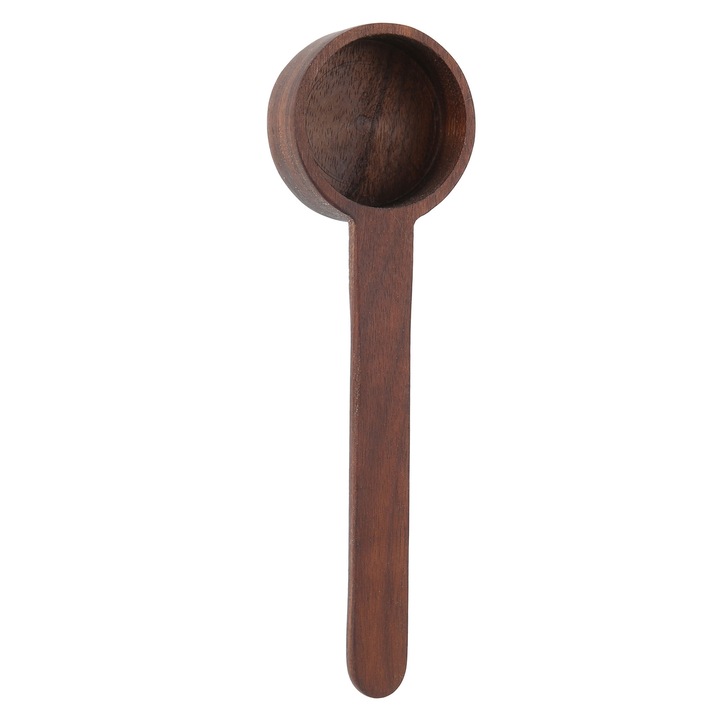 Lingura de masurare din lemn de nuc, design ecologic, ideala pentru cafea, maner lung