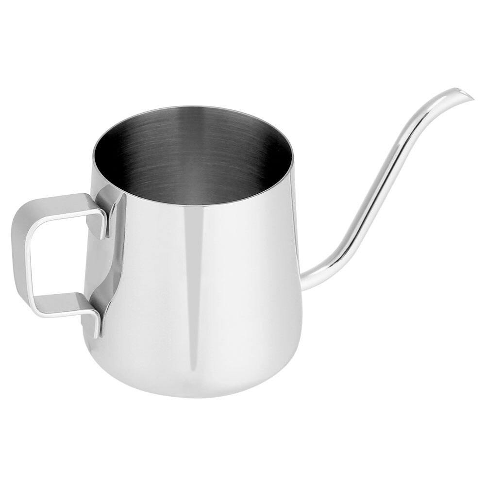 Cafetiere Gooseneck Enforose, design portabil, mana ergonomica, inox, 250mL, argintie