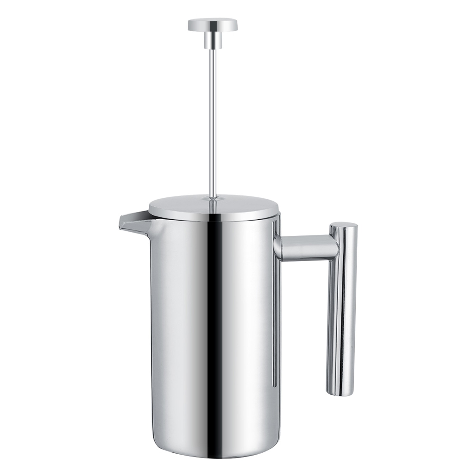 Cafetiera din otel inoxidabil, 350ml, dublu perete, argintiu, 7.5x17cm