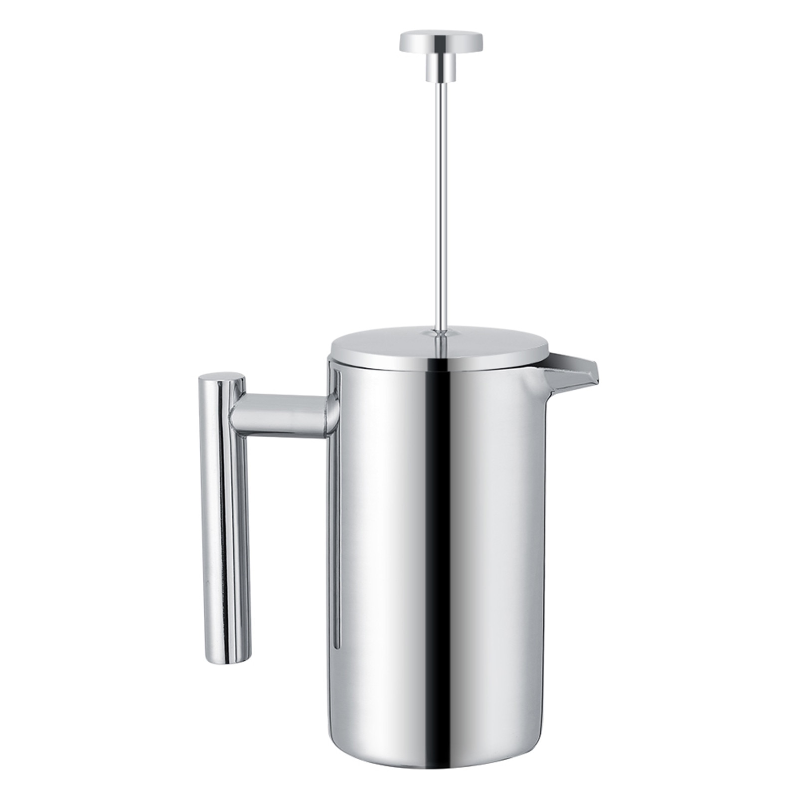Cafetiera din otel inoxidabil, 350ml, dublu perete, argintiu, 7.5x17cm
