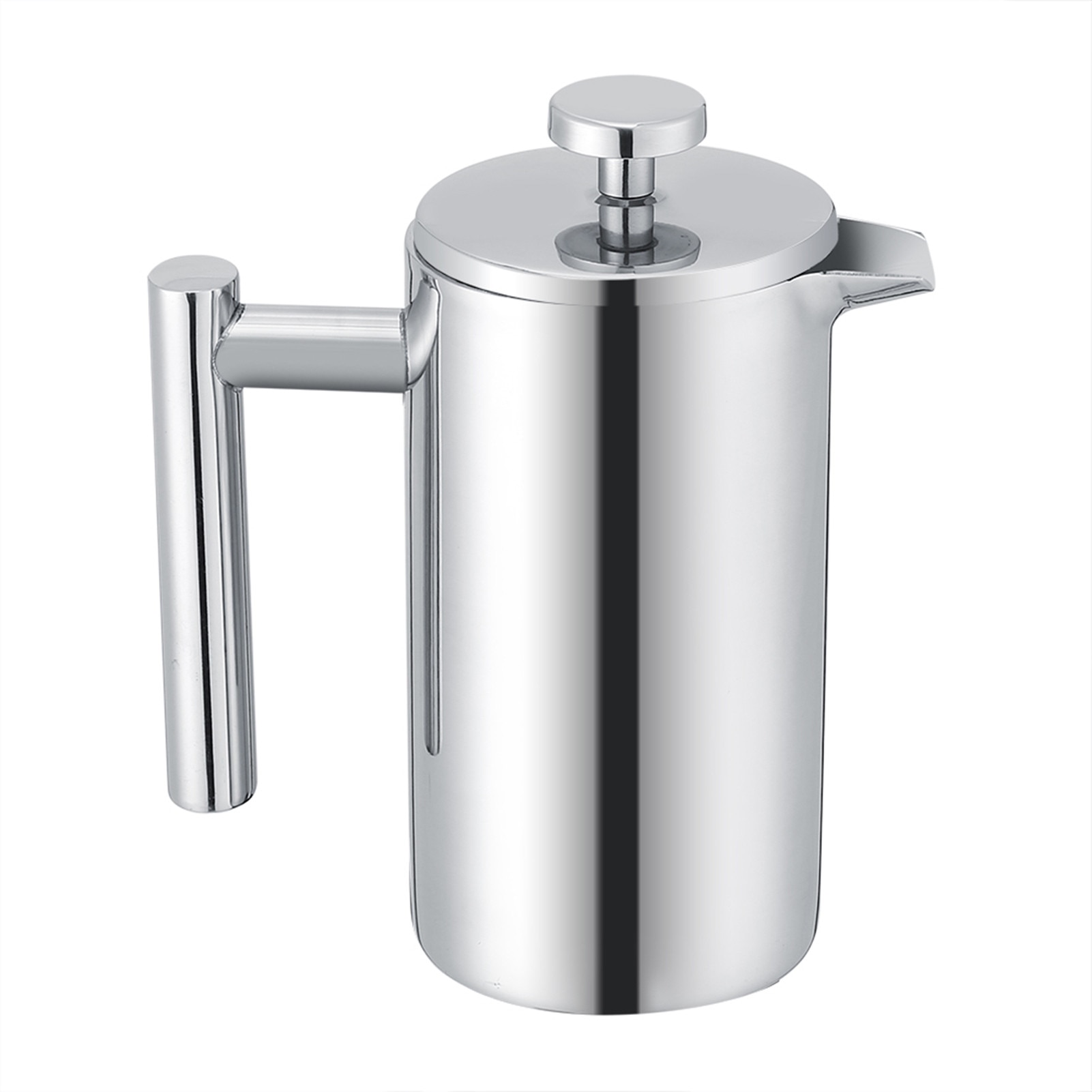 Cafetiera din otel inoxidabil, 350ml, dublu perete, argintiu, 7.5x17cm