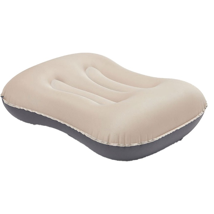 Надуваема къмпинг възглавница Enforose, Ергономичен дизайн, Неплъзгаща се основа, Сгъваеми размери, 30x45 см