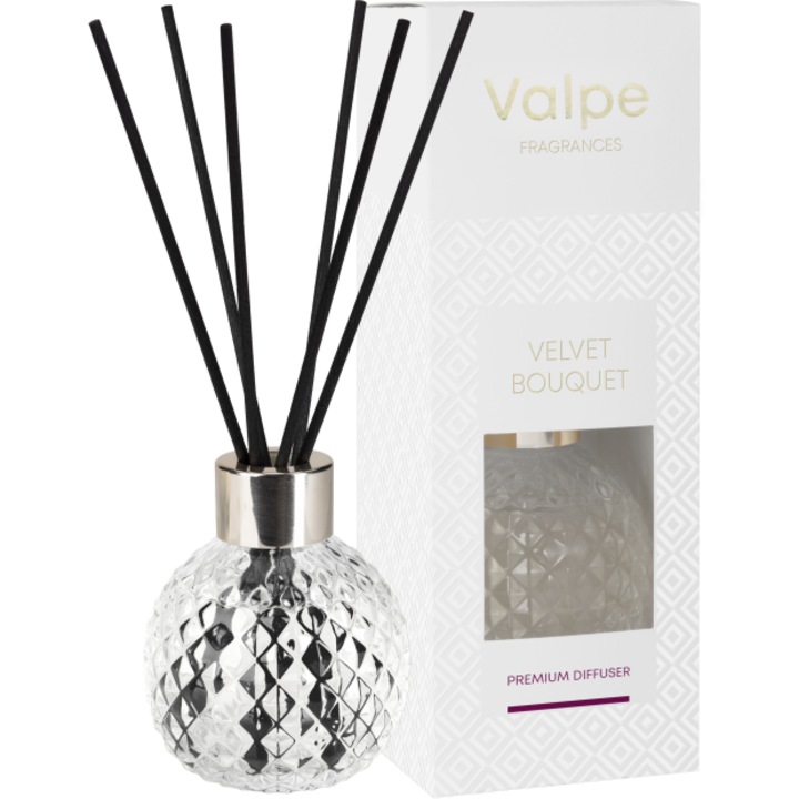 Ароматизатор за стая BISPOL Valpe, 100 мл, класически аромат, 9 седмици, елегантна бутилка