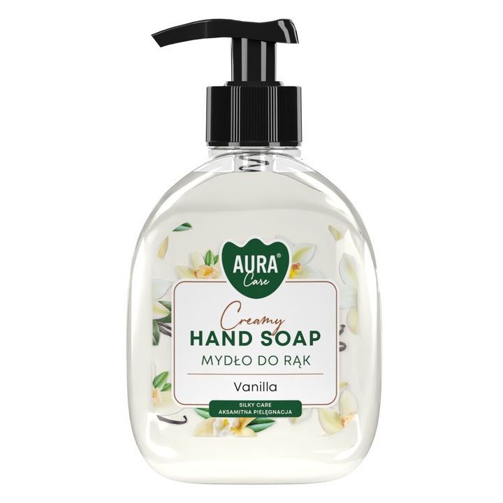 Течен сапун Aura с дозатор, 300 мл, ванилия, унисекс