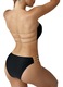 Costume de baie dama, negru, design fara spate, bretele, fibra de poliester