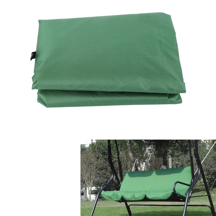 Husa pentru leagan de gradina, 3 locuri, poliester, impermeabil, verde