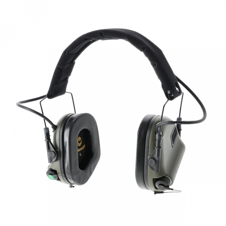 Активна защита за слуха Earmor M31 Mark 3, 5 нива на сила на звука, намаляване на шума 82 dB, зелена