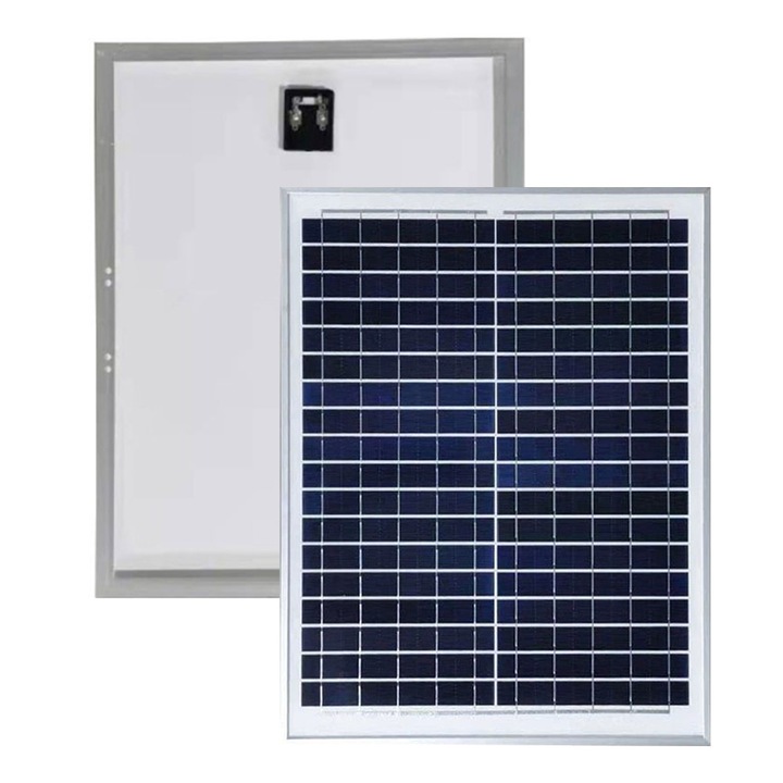 Panou solar monocrystalline 20W, Bizaical, eficienta ridicata, cadru din aluminiu rezistent la coroziune, 18V