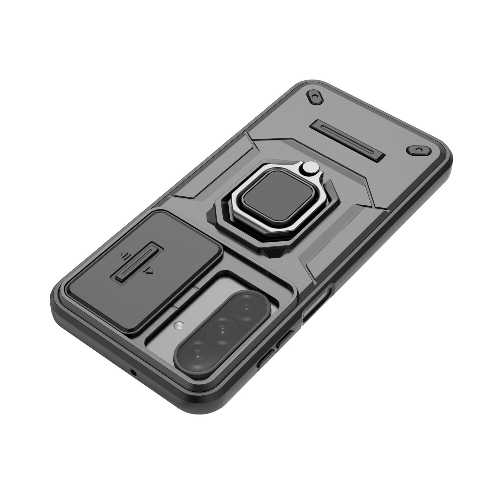 Husa de telefon mobil Armura rezistenta la socuri compatibila cu Samsung Galaxy A26 5G cu protectie a camerei, Negru