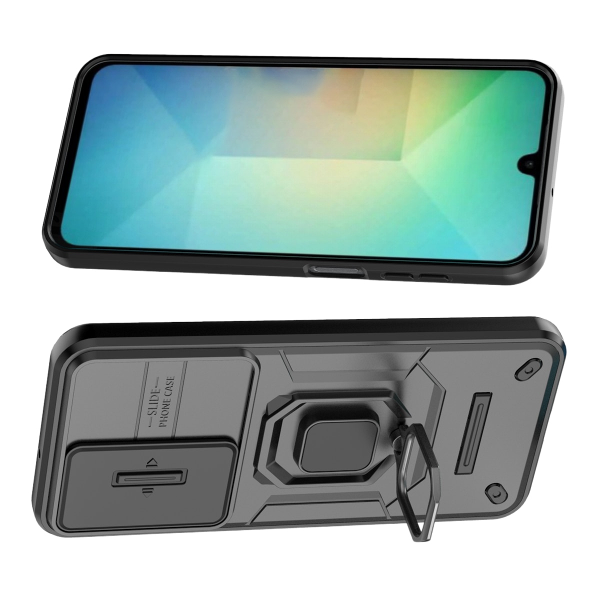 Husa de telefon mobil Armura rezistenta la socuri compatibila cu Samsung Galaxy A26 5G cu protectie a camerei, Negru