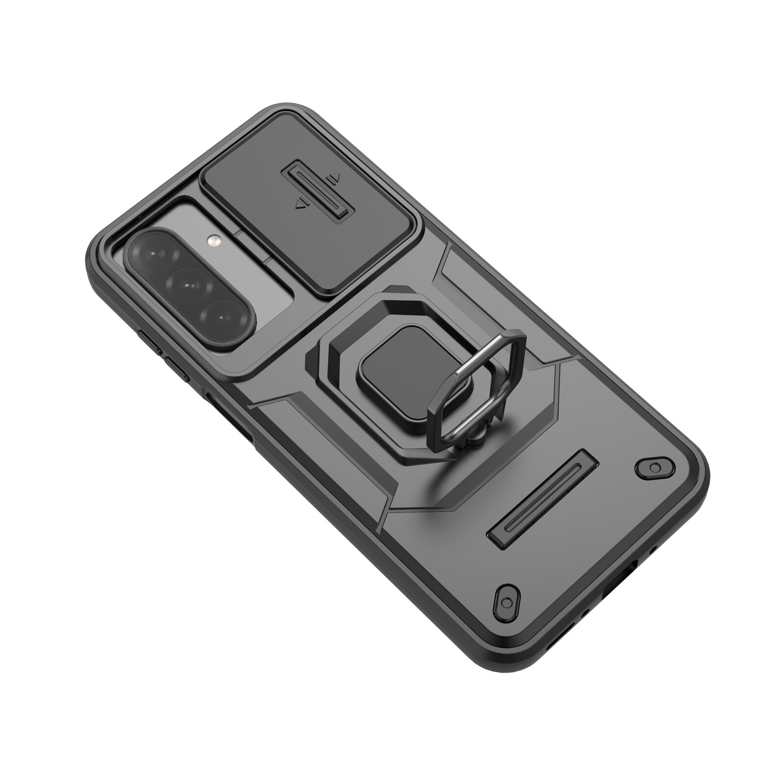 Husa de telefon mobil Armura rezistenta la socuri compatibila cu Samsung Galaxy A26 5G cu protectie a camerei, Negru