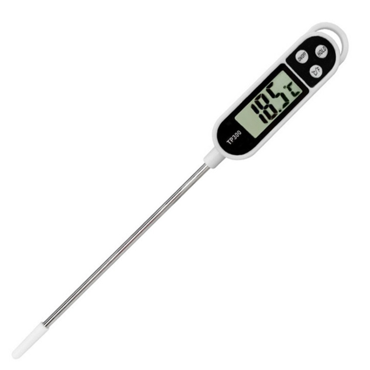 Termometru digital pentru carne, instantaneu, cu sonda lunga, masurare rapida, 25 secunde, -50°C la 300°C, ustensile gratar
