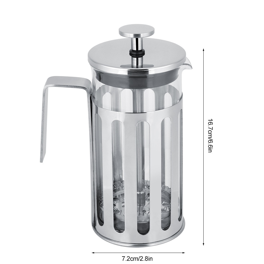 Cafetiera French Press sticla borosilicata capac inox 350ml