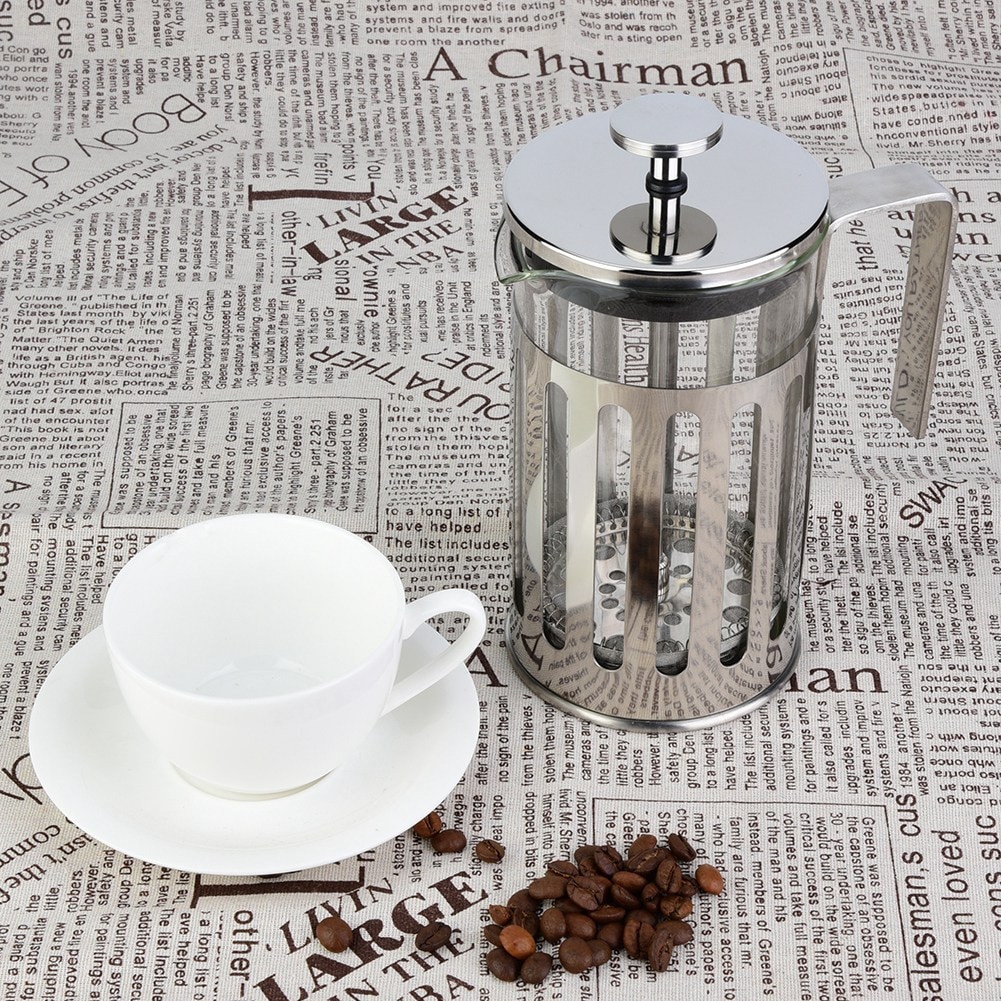 Cafetiera French Press sticla borosilicata capac inox 350ml