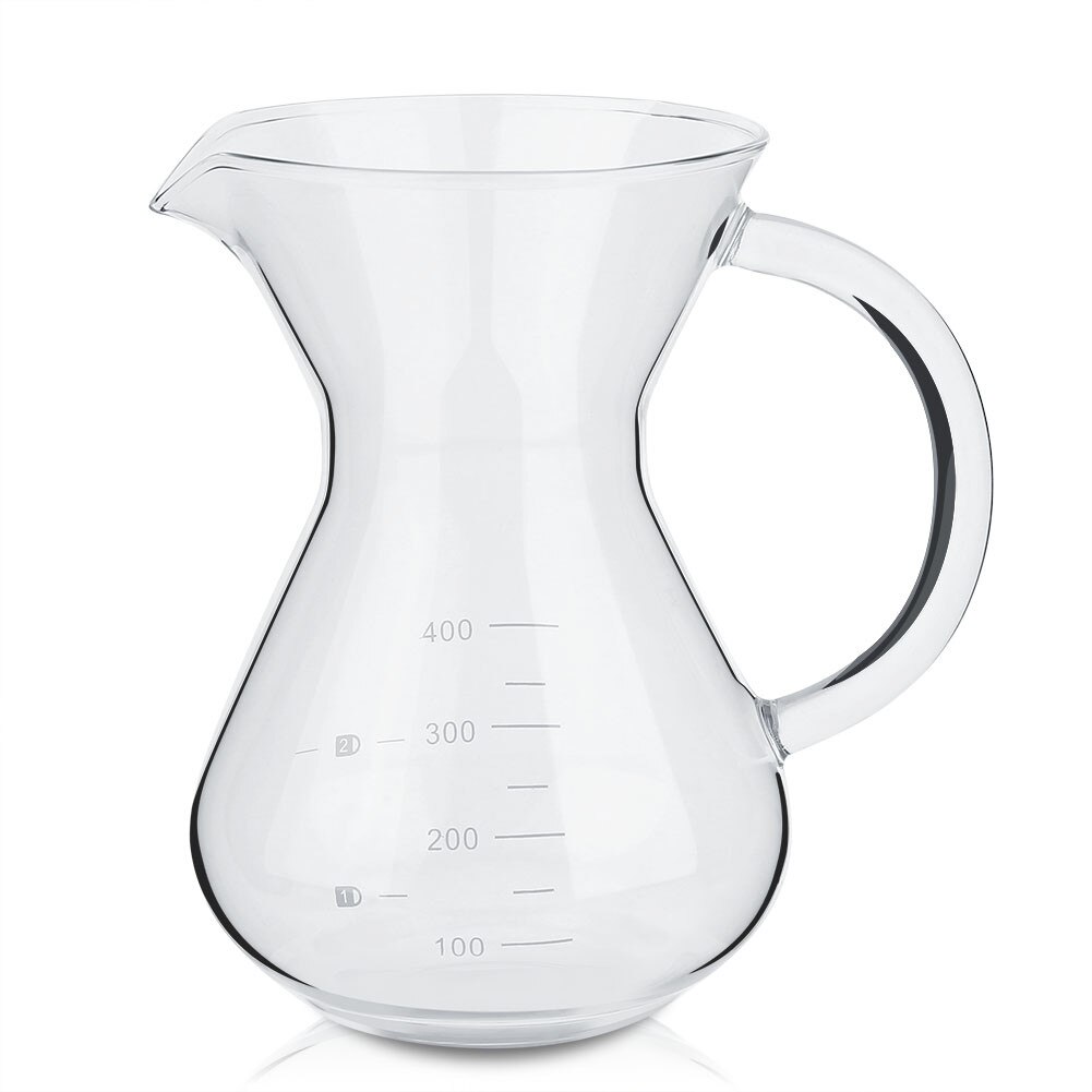 Cafetiera manuala din sticla de 400 ml, filtru cu cantar, birou si casa