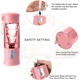 Mini Blender Enforose, 350ml, roz, cu 6 lame din material alimentar, portabil