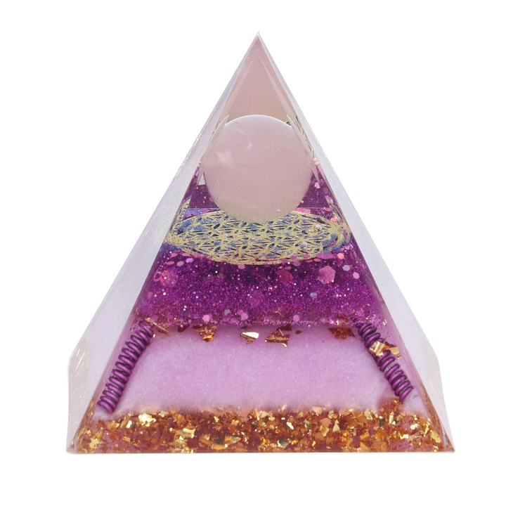 Piramida orgonit pentru vindecare si energie, decor, 10x10x10cm