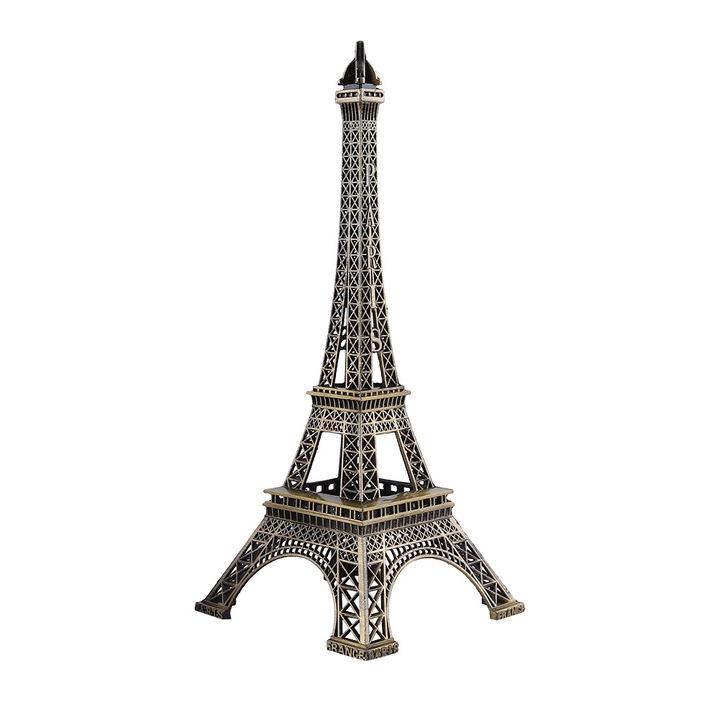Eiffel-torony modell környezetbarát cinkötvözetből, dekoratív, kicsi, könnyű