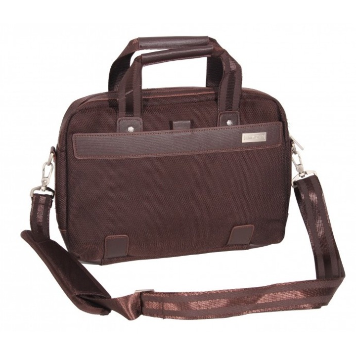Geanta de laptop LAMONZA Dover, Cafeniu, 36x26x8 cm