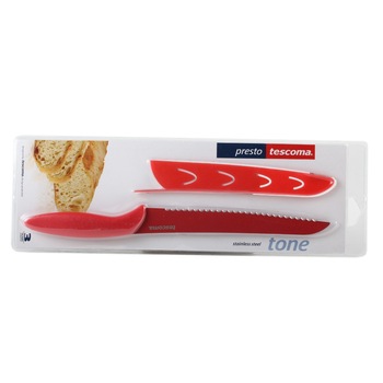 Cutit cu teaca pentru paine Presto Tone Tescoma 20 cm rosu Cutit cu teaca pentru paine Presto Tone Tescoma 20 cm rosu