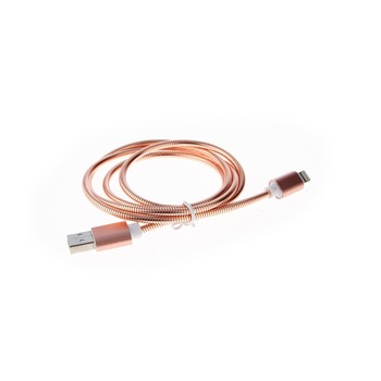 Cablu de date / Incarcare pentru IPhone, 1 metru, Metalic, Auriu Cablu de date / Incarcare pentru IPhone, 1 metru, Metalic, Auriu
