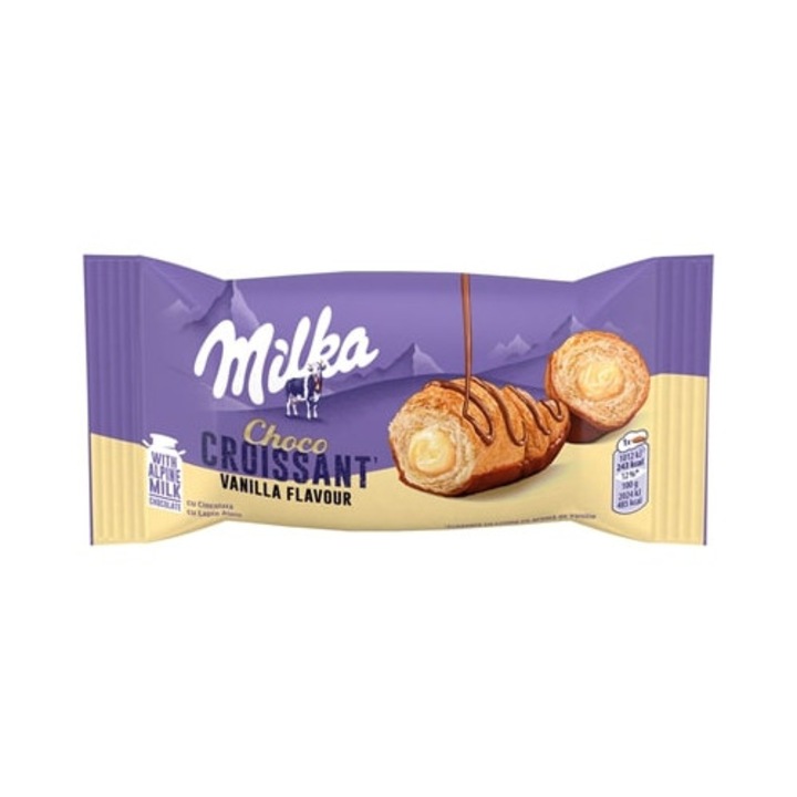 Croissant cu Vanilie, Milka, 14 x 50 g