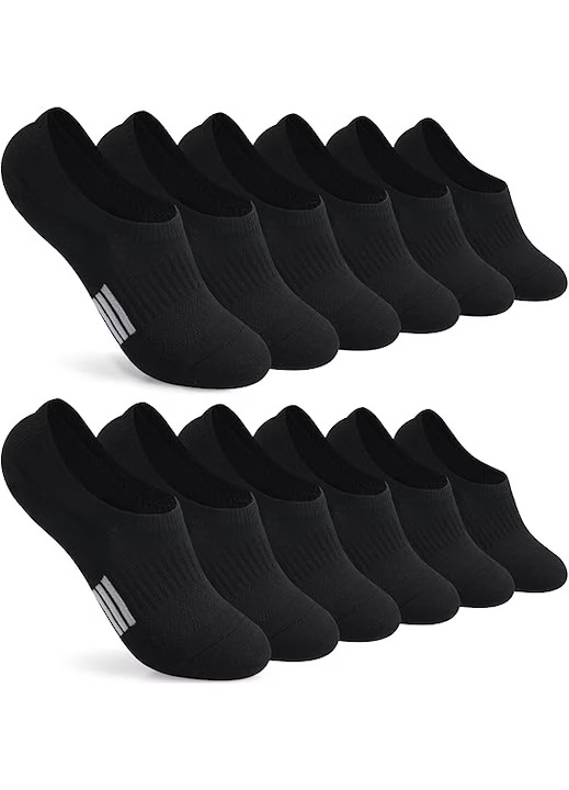 Sosete dama, set 6 perechi, Dicolla ® soseta sport, Respirabil, Absorbant de transpiratie, Anti-Frecare, Potrivit pentru agrement si sport, One Size INTL Multicolor