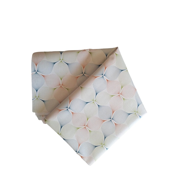 Fata de masa tip musama, Natalia Design, 200x140 cm, model flori in degrade