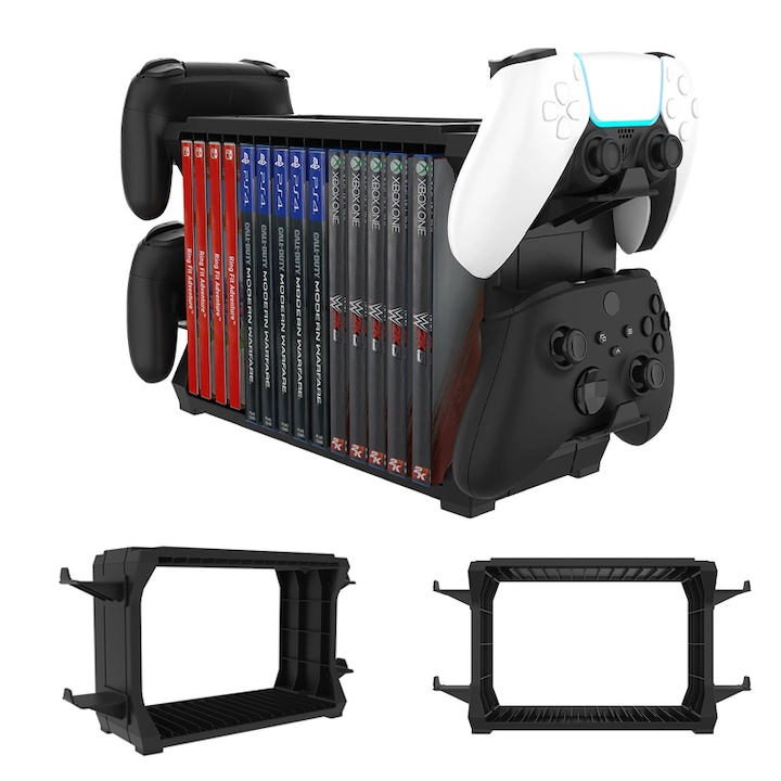15 db-os PS5 játékállvány, PS5/PS4/XBOX sorozatú X/xbox one/Nintendo Switch játékkártya-tokokat támogat