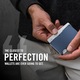 Портфейл от метал за карти, държач за карти, RFID защита, с държач за карти и щипка за пари, Унисекс, Син