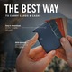 Портфейл от метал за карти, държач за карти, RFID защита, с държач за карти и щипка за пари, Унисекс, Син