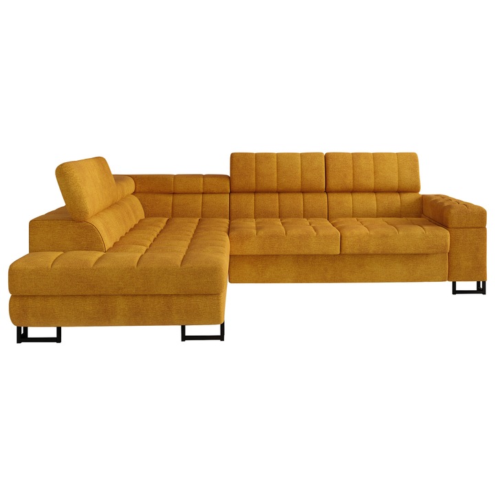 Coltar rabatabil Wales Stanga, MIRJAN 24, galben, 203x271x91 cm