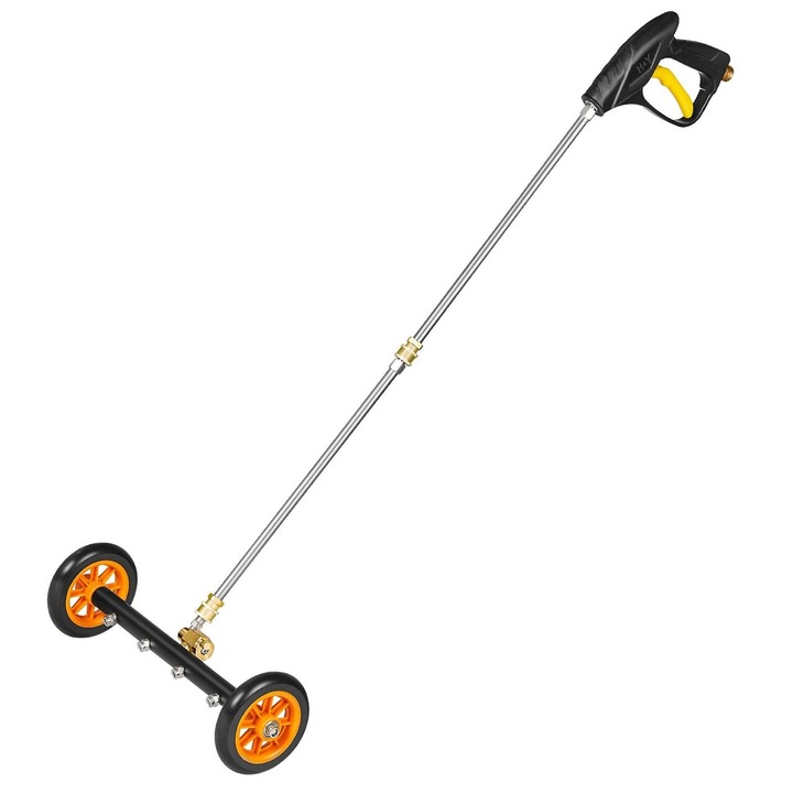 Kemény felülettisztító 4 fúvókával, 2 x kerékkel, Alumínium, 103-275 Bar, 7-24 l/perc, Munkaszélesség 415 mm