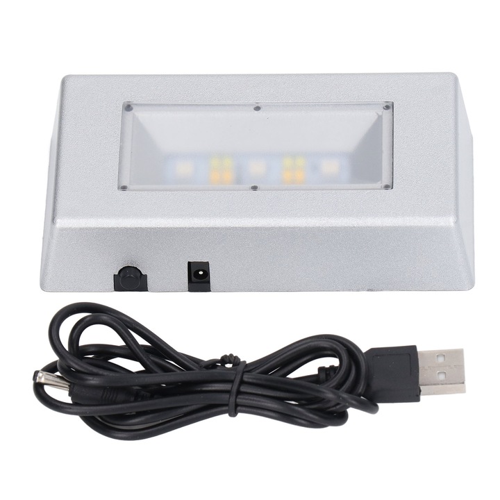 LED дисплей база, Zeaicos, правоъгълна, многоцветна, 3AAA (без батерии)