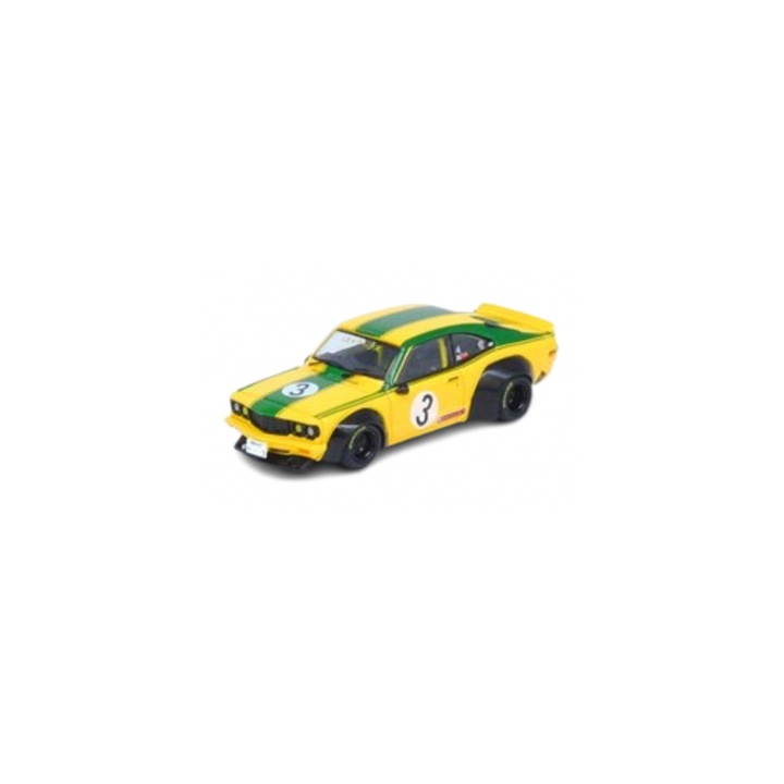 Macheta Auto Inno64 1/64 Mazda RX3 Savanna LBWK, yellow/green