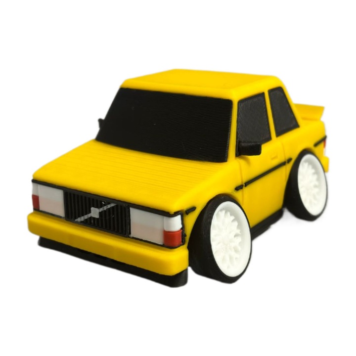 Volvo 240 Turbo 3D nyomtatott modellautó – 1:43 méretarány, kivételes részletek