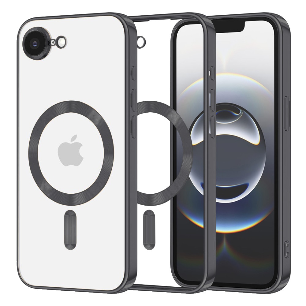 Husa pentru iPhone 17e / 16e cu MagSafe si protectie pentru lentile anti-shock 1.5 mm transparent - Negru