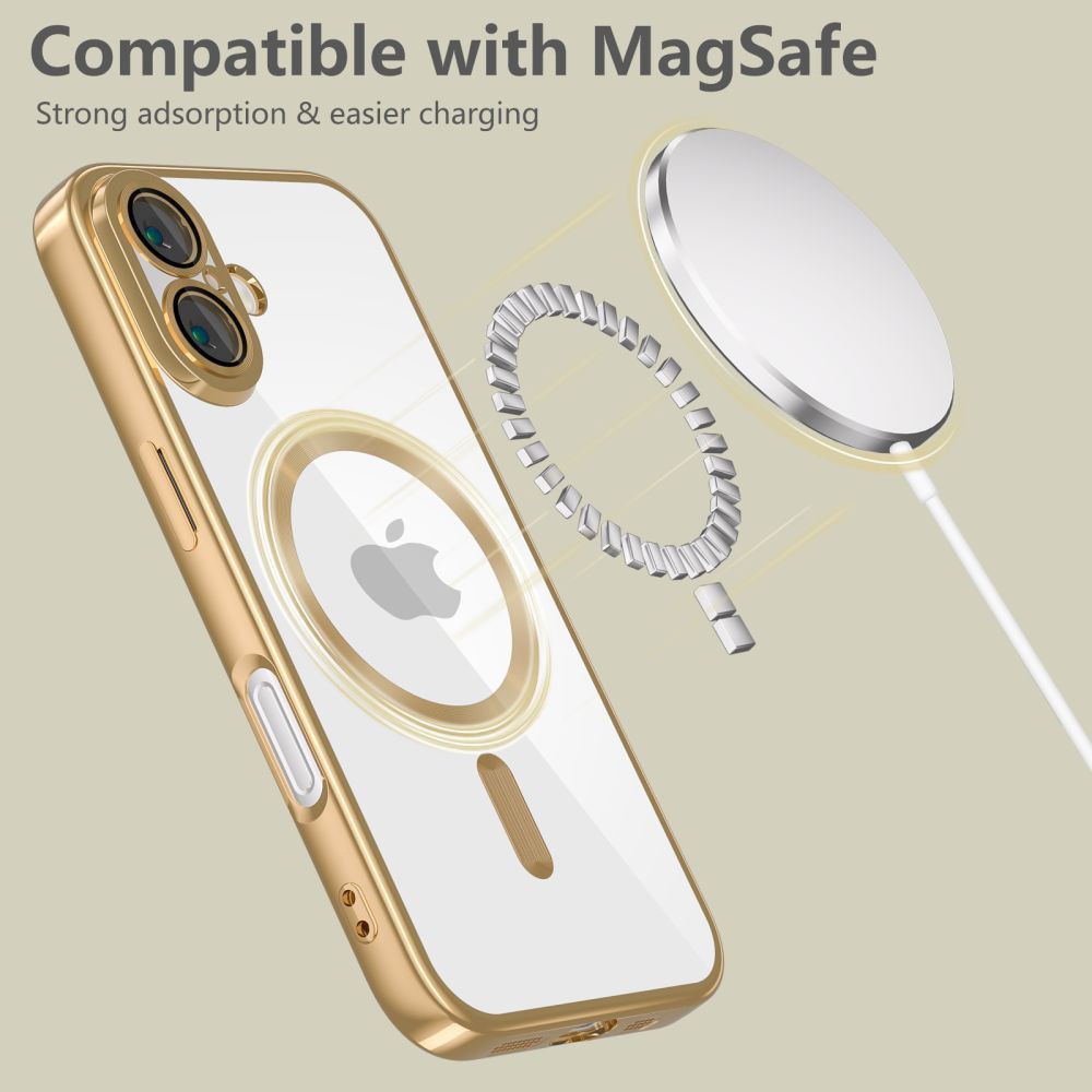 Husa pentru iPhone 17e / 16e cu MagSafe si protectie pentru lentile anti-shock 1.5 mm transparent - Negru