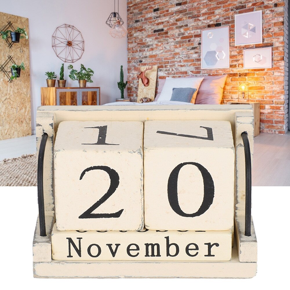 Calendar de birou din lemn, Zeaicos, stil japonez, mecanism manual